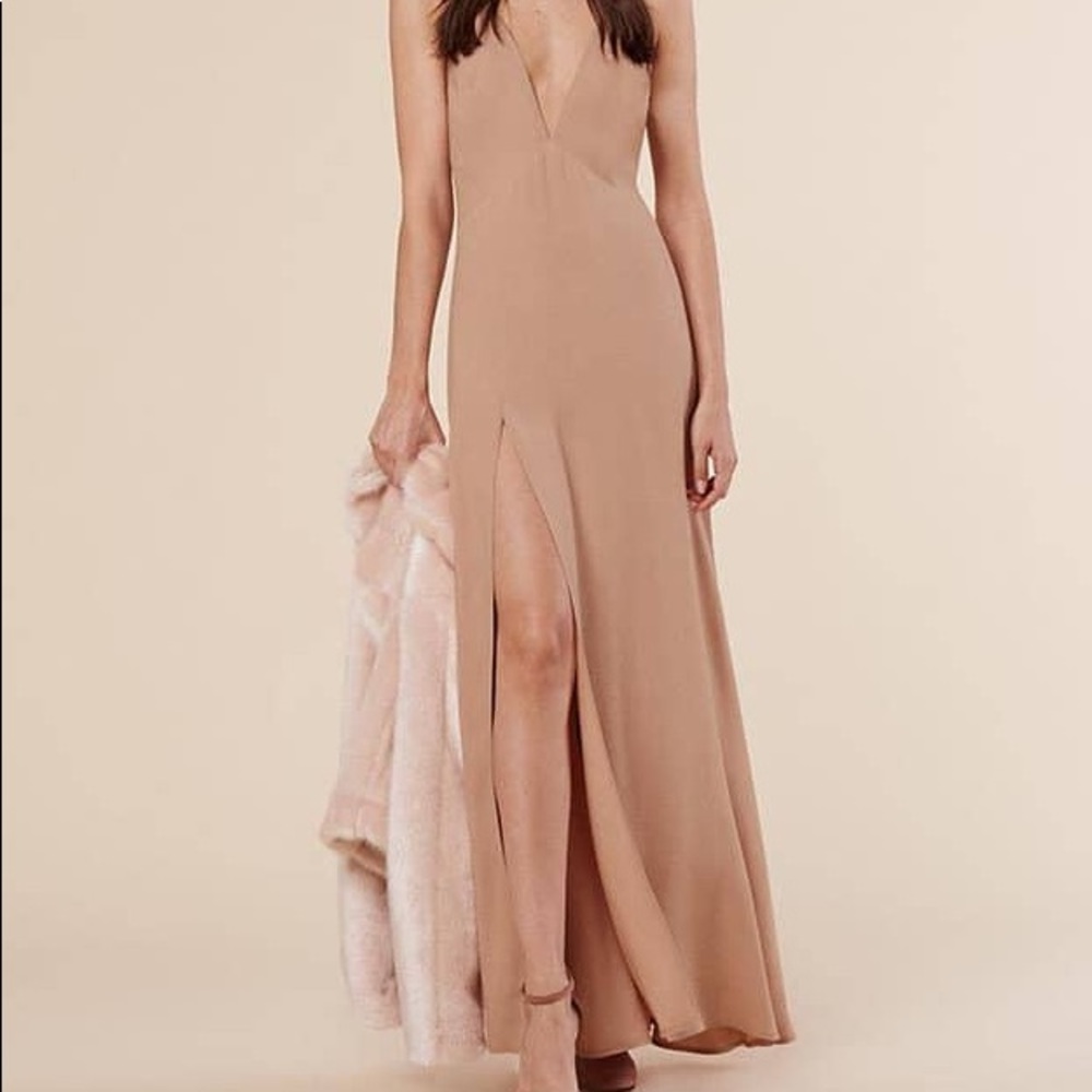Reformation Estelle Dress buff (nude) size small